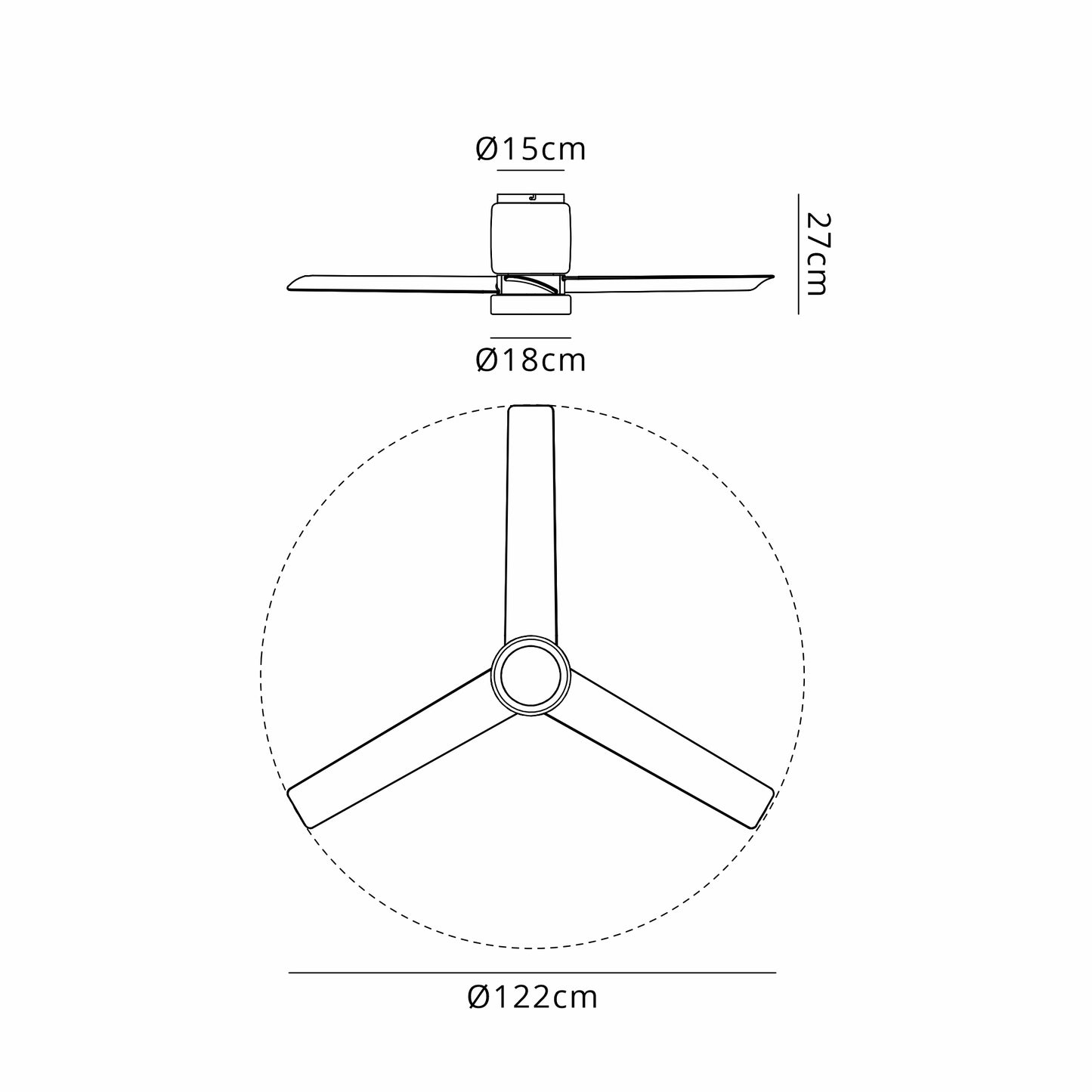 CER Ceiling Fan in Beige Ceramic with Wood Blades - ID 14665