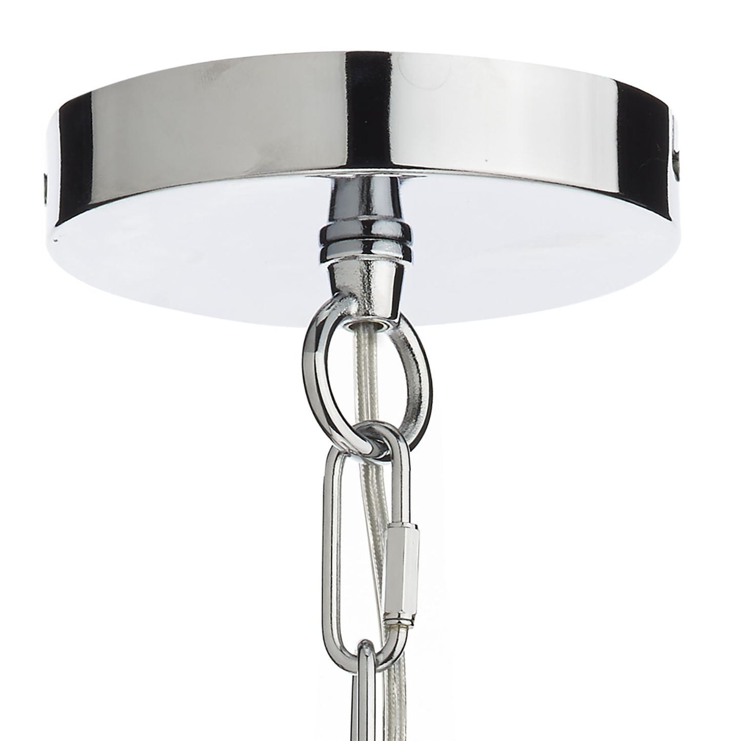 Barnsbury Polished Chrome and Clear Glass Large Single Pendant - ID 5299