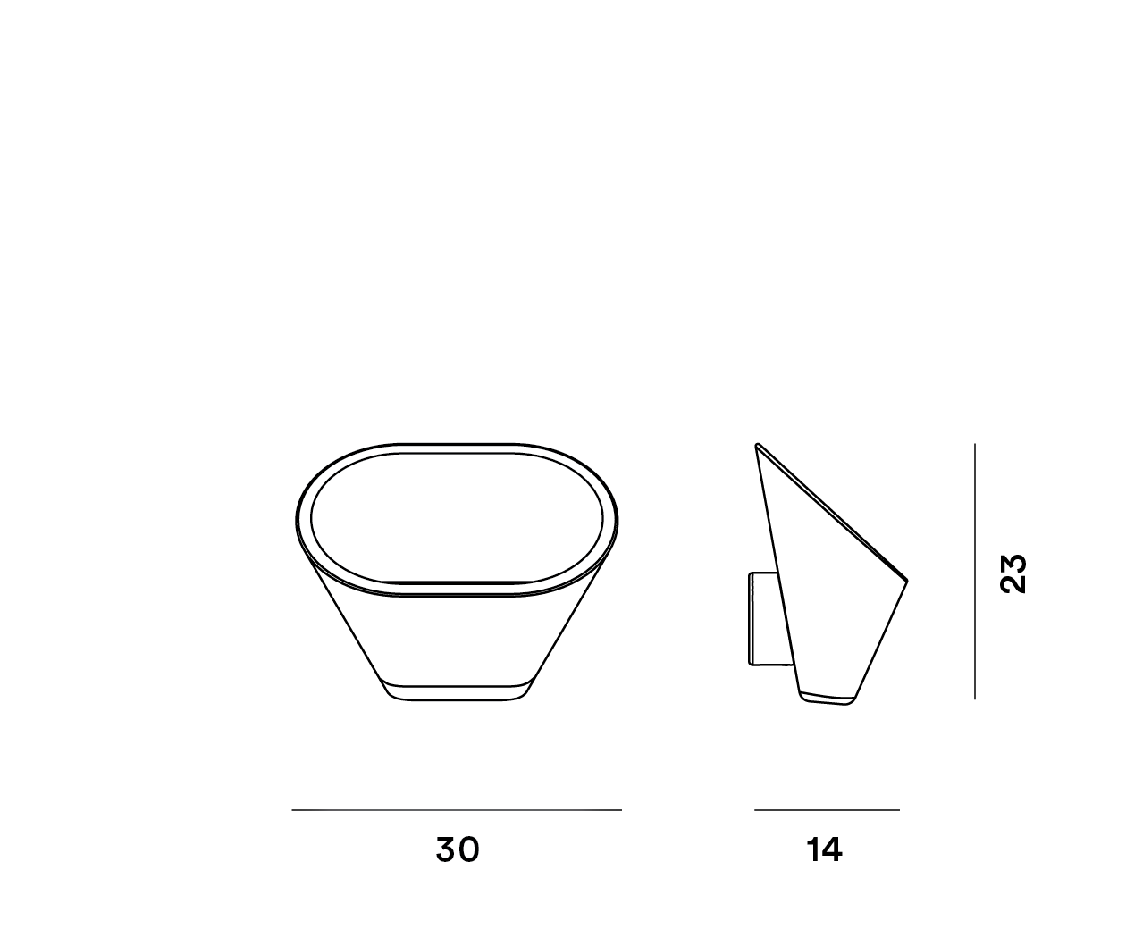 Foscarini Aplomb R7 Wall Light Grey