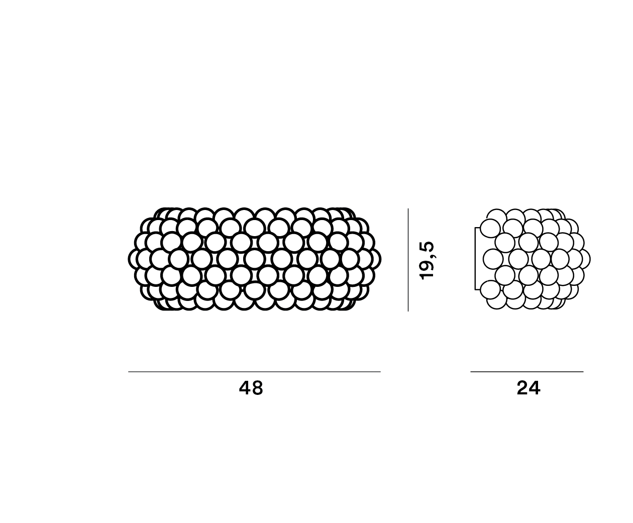 Foscarini Caboche Plus R7 Wall Light Transparent - Medium (Media)