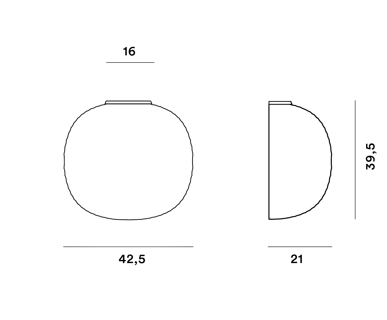Foscarini Gem Semi Wall Light Graphite & White - MyLight