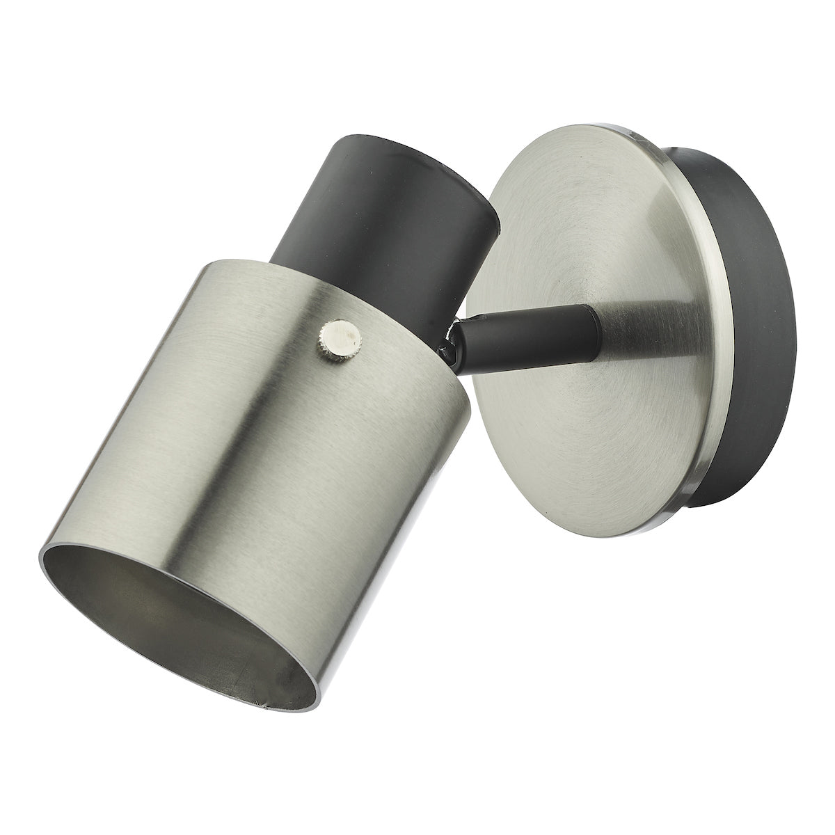 Single Spotlight in Brushed Nickel & Matt Black - ID 13817