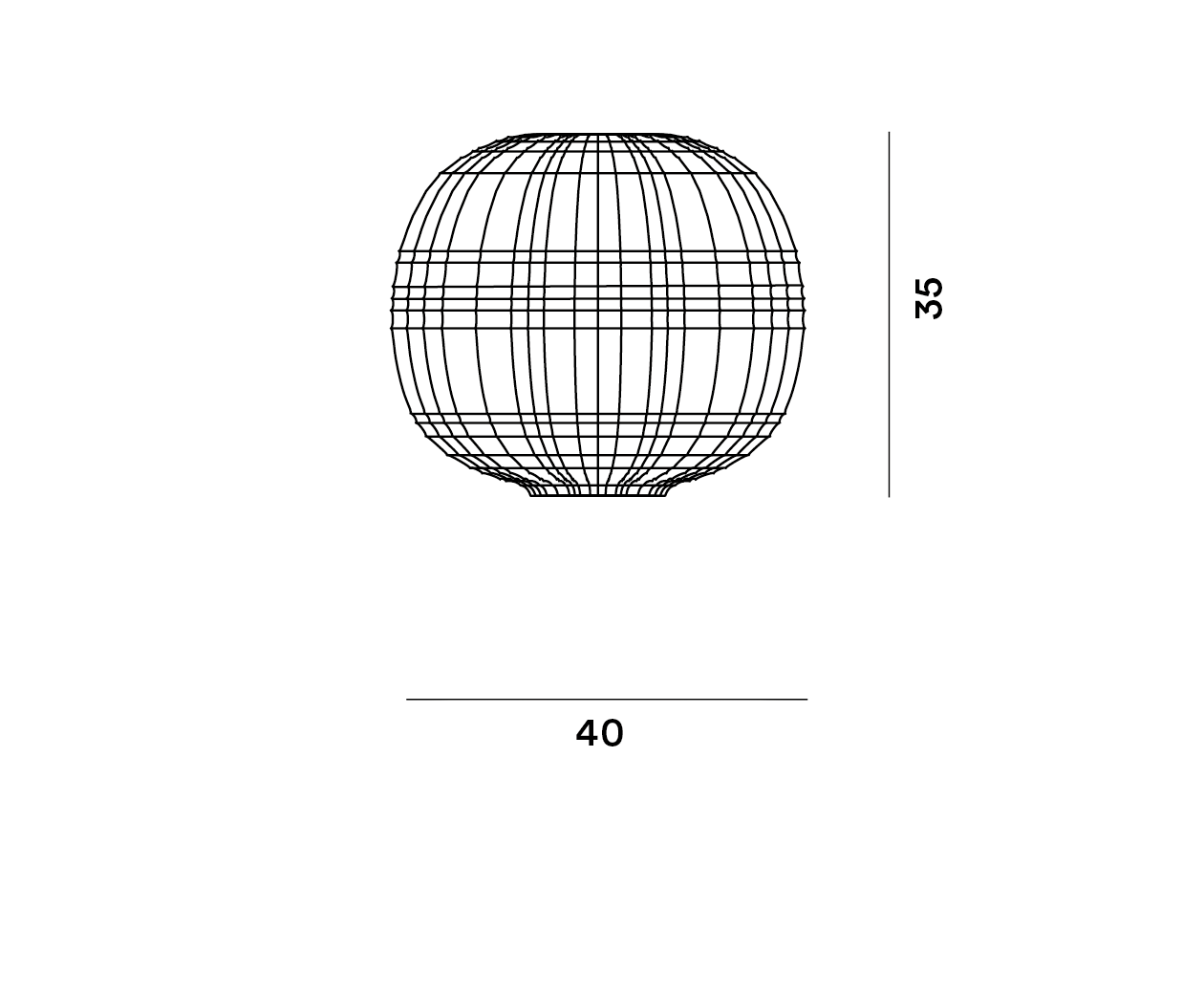 Foscarini Tartan E27 Flush Ceiling Light White (Bianco)