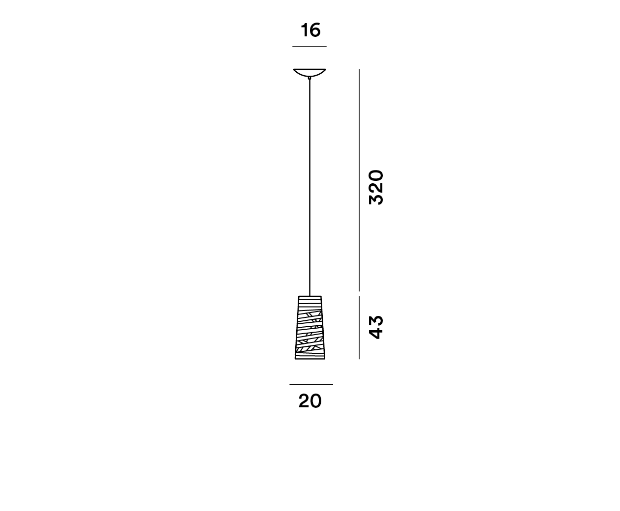 Foscarini Tress Mini Pendant Black