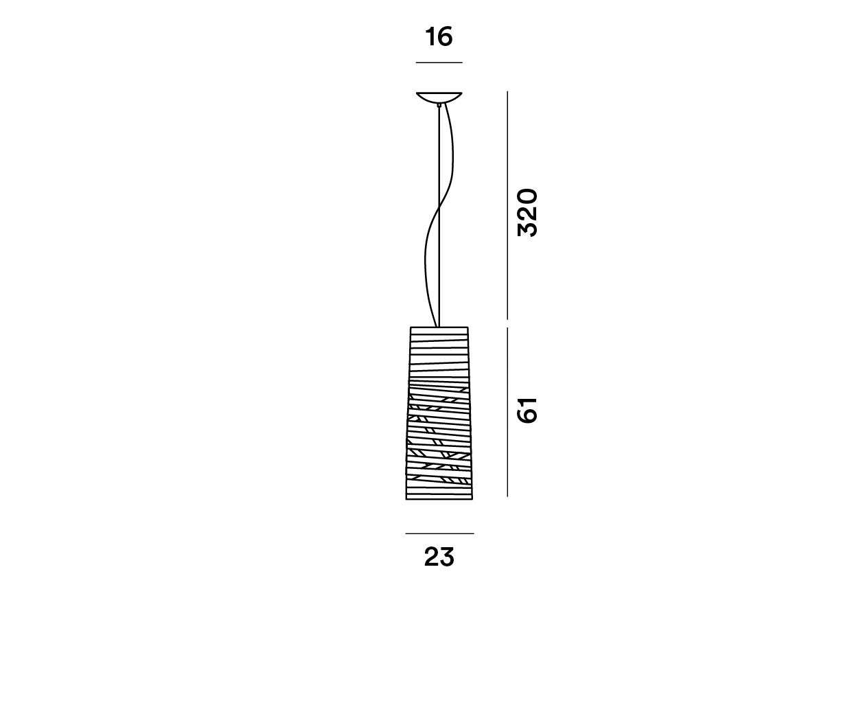 Foscarini Tress Small (Piccola) Pendant Black