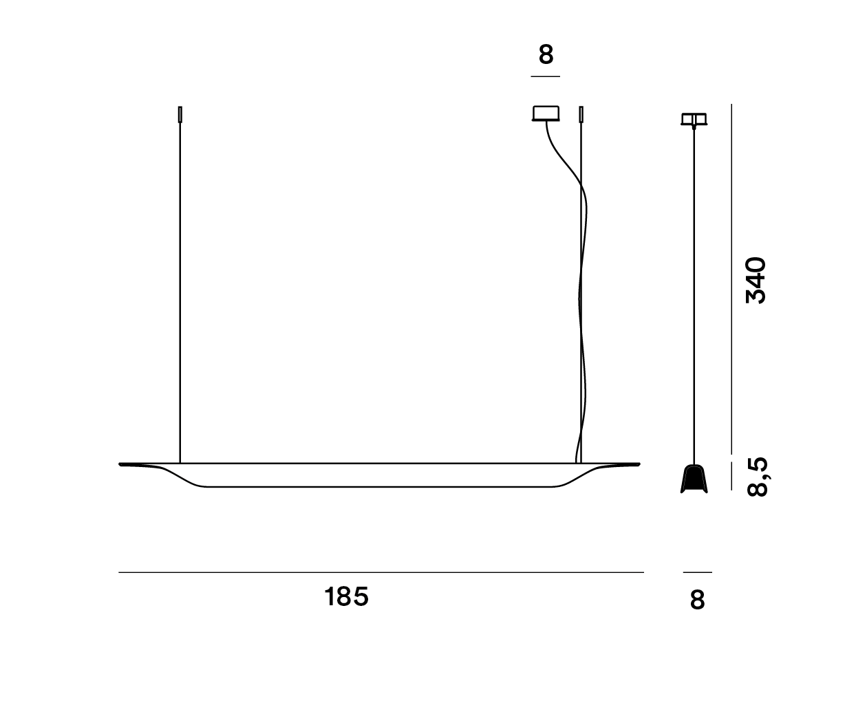 FOSCARINI Troag LED Ceiling Light Natural