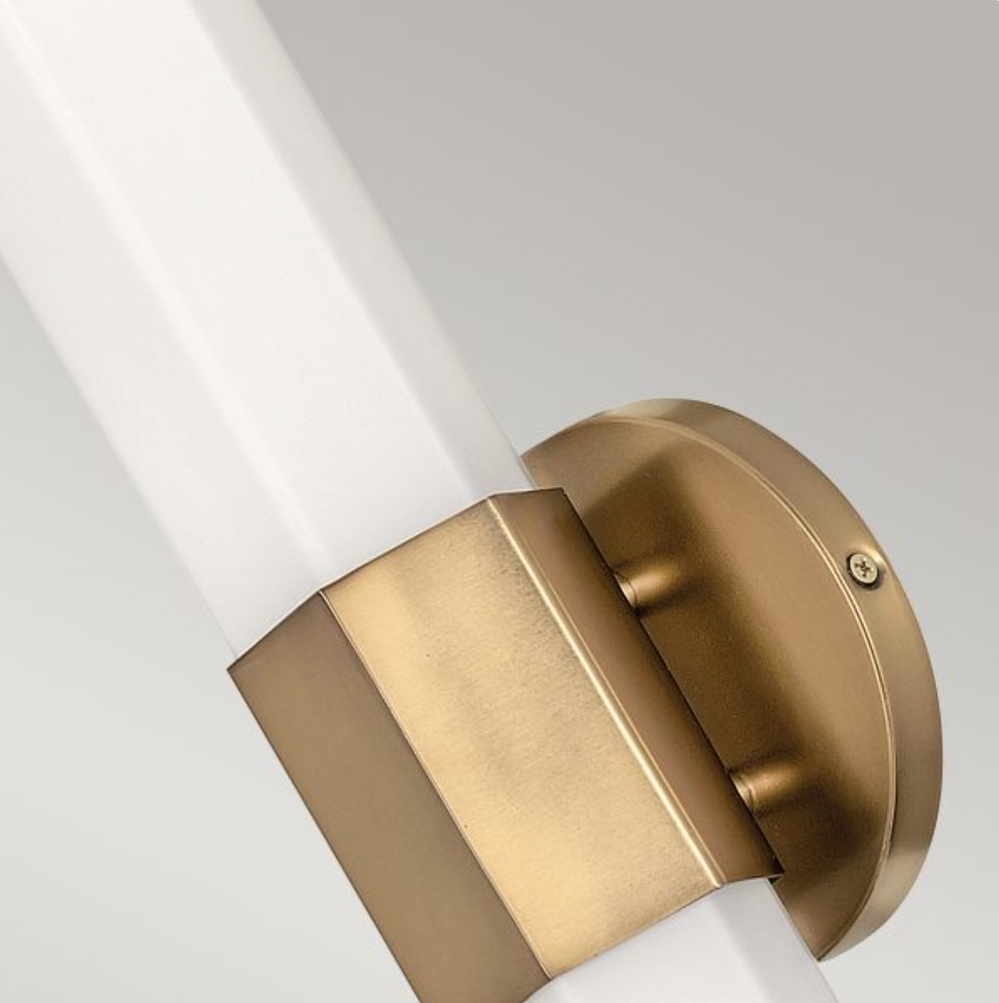 FAC Hexagonal Opal Glass & Heritage Brass Bathroom Wall Light - ID 12555
