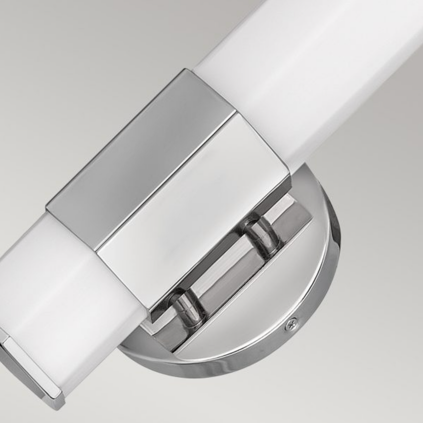 FAC Hexagonal Opal Glass & Polished Chrome Bathroom Wall Light - ID 12556