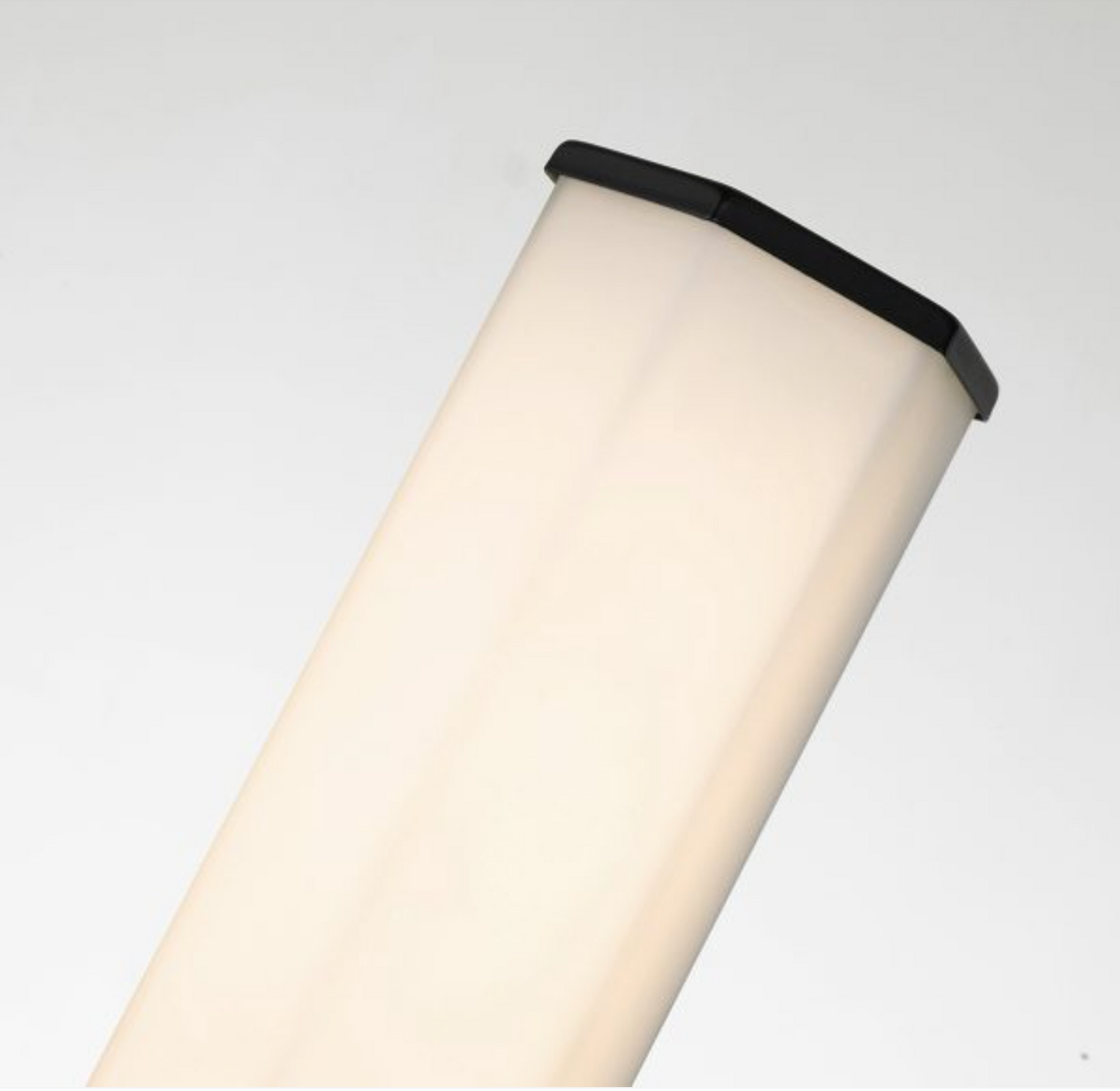 FAC Hexagonal Opal Glass & Matt Black Bathroom Wall Light - ID 12557