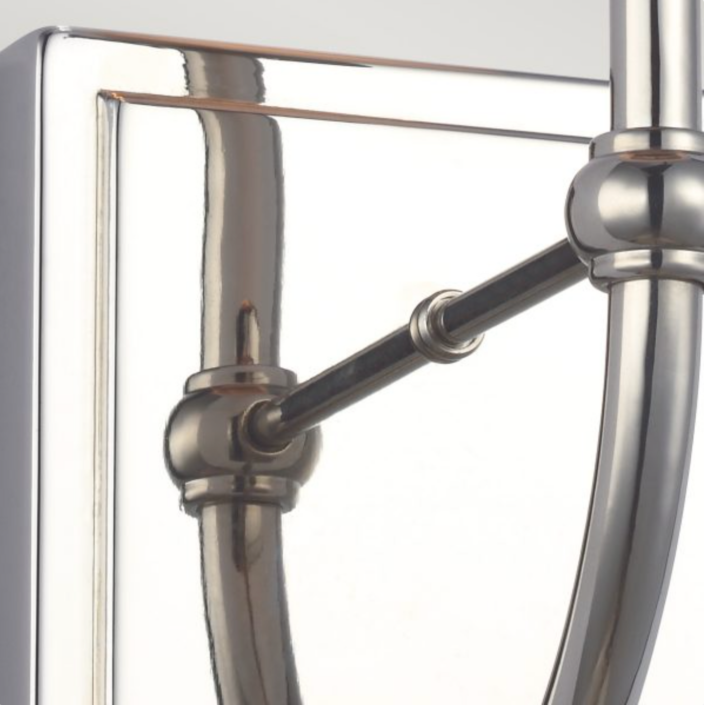 FEL Elegant Curved Arm Polished Chrome Bathroom Wall Light With White Parchment Shade - ID 12590