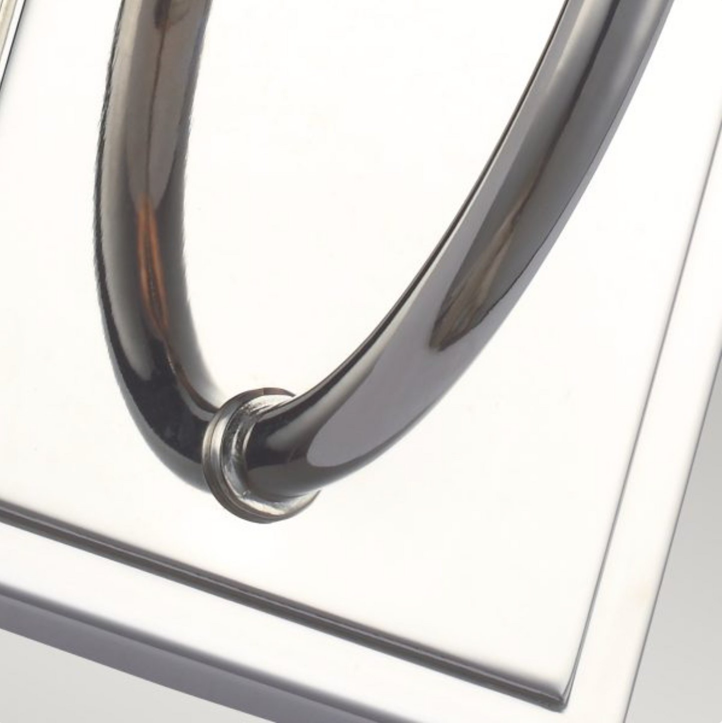 FEL Elegant Curved Arm Polished Chrome Bathroom Wall Light With White Parchment Shade - ID 12590