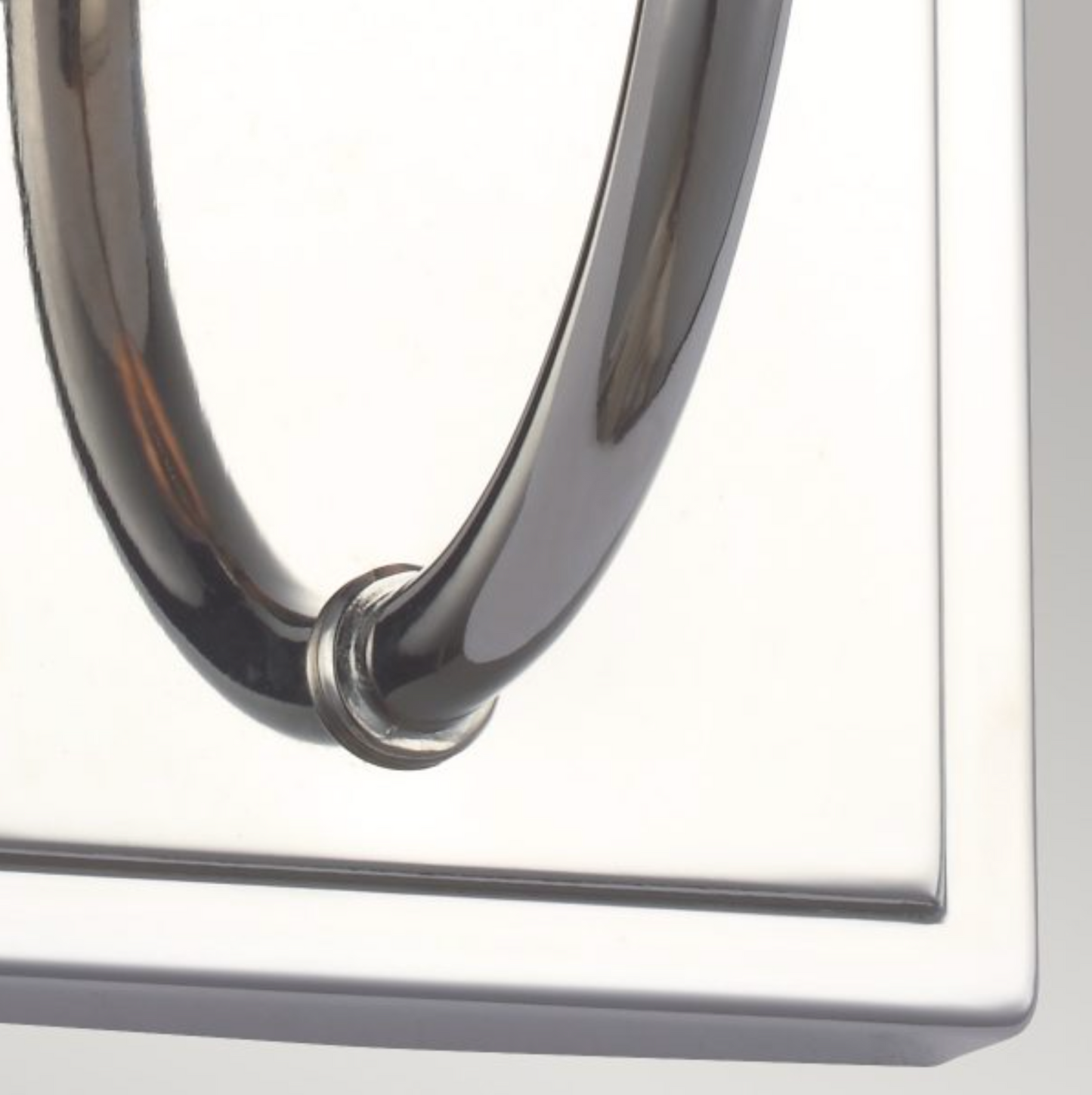 FEL Elegant Curved Arm Polished Chrome Bathroom Wall Light With Bretton Faux Silk Shade - ID 12592