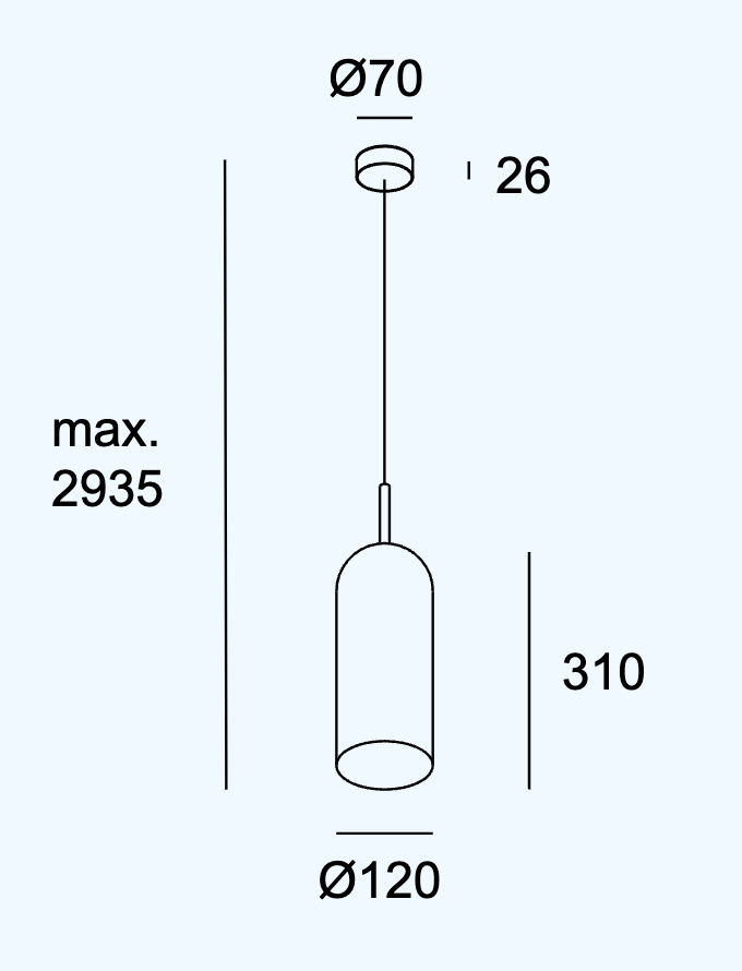 FOG Small Pendant in Frosted or Smoked Glass - ID 9939 ID 9940