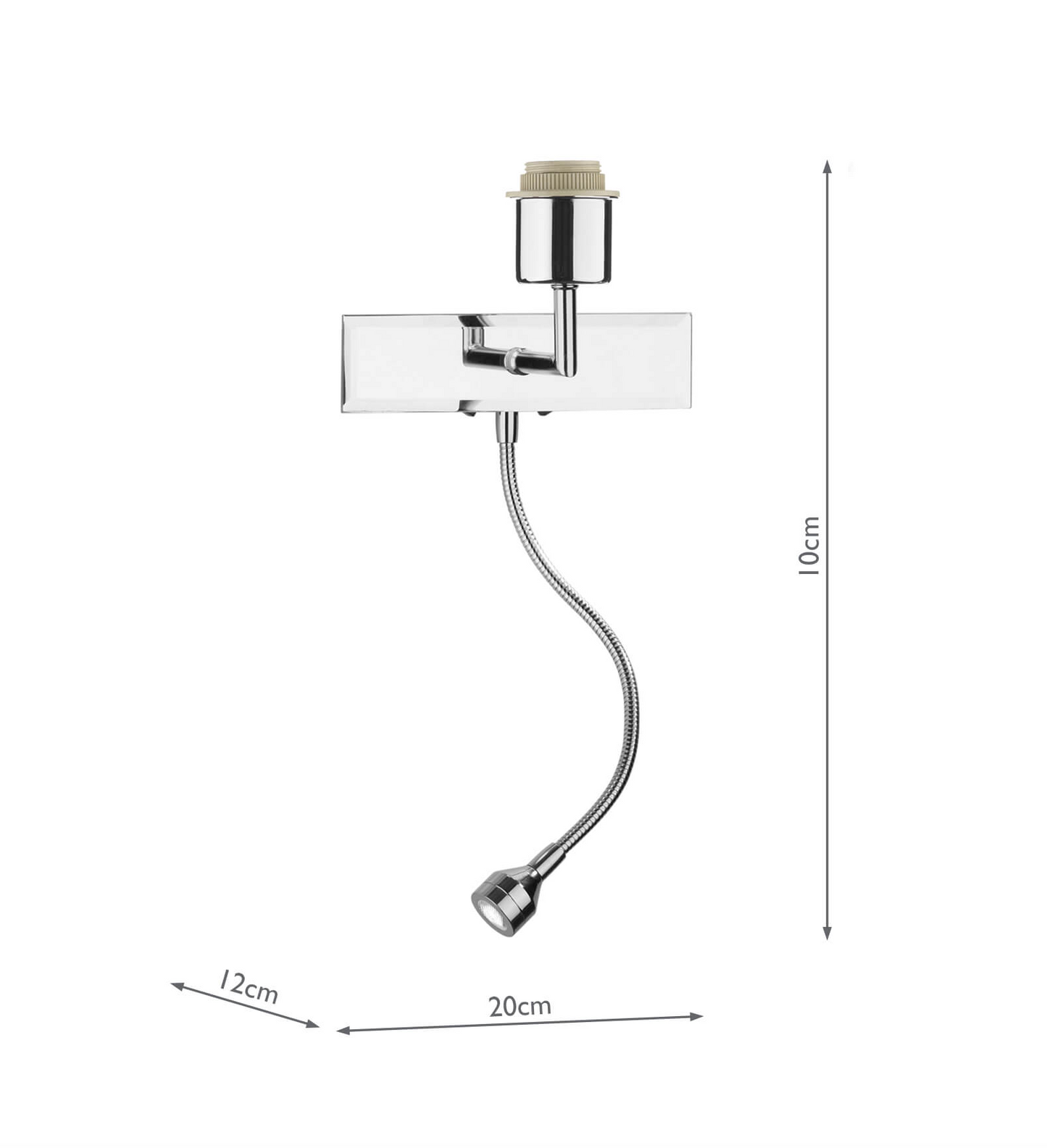 där AMALFI Polished Chrome Wall Light - ID 839 - EX-DISPLAY