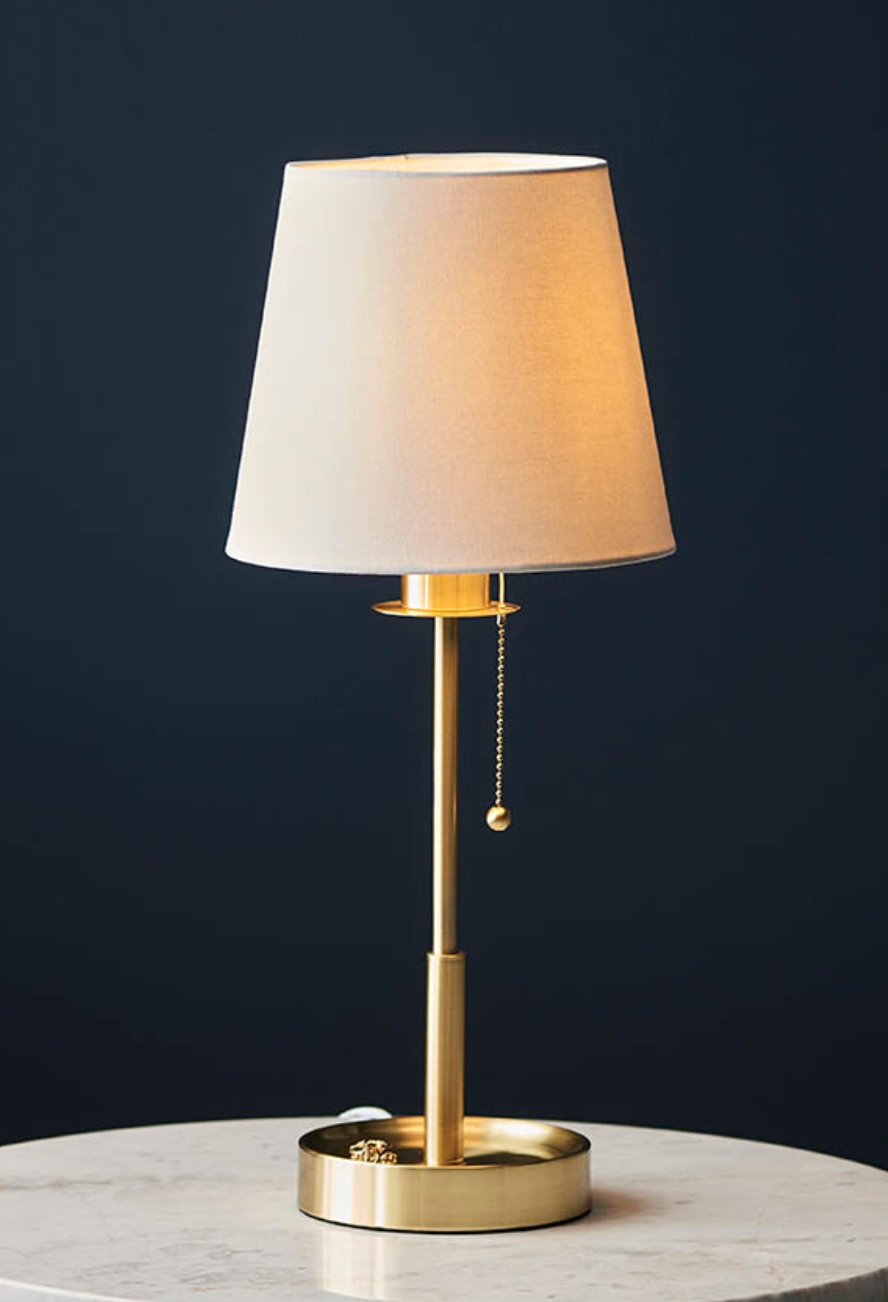 Pull Cord Table Lamp, Brass ID 13011 – London Lighting Limited