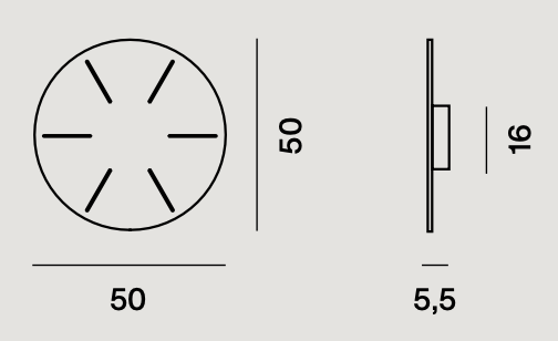 Foscarini Round Multiple Canopy White 50cm diameter