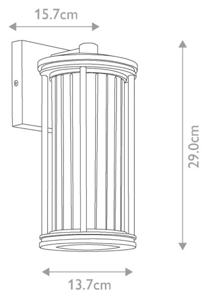EFL Outdoor IP44 Cylindrical Wall Lantern - ID 12651