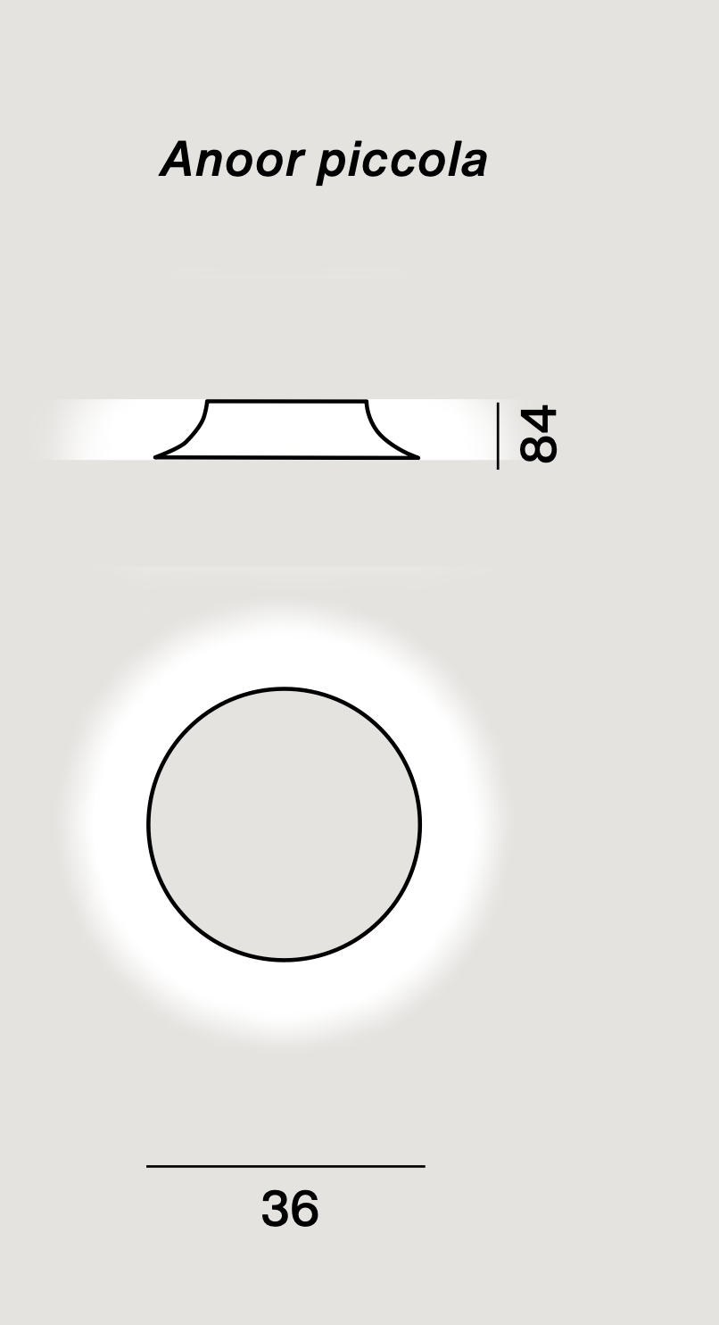 Foscarini Anoor Ceiling/Wall Light White Small (Piccola) - On/Off