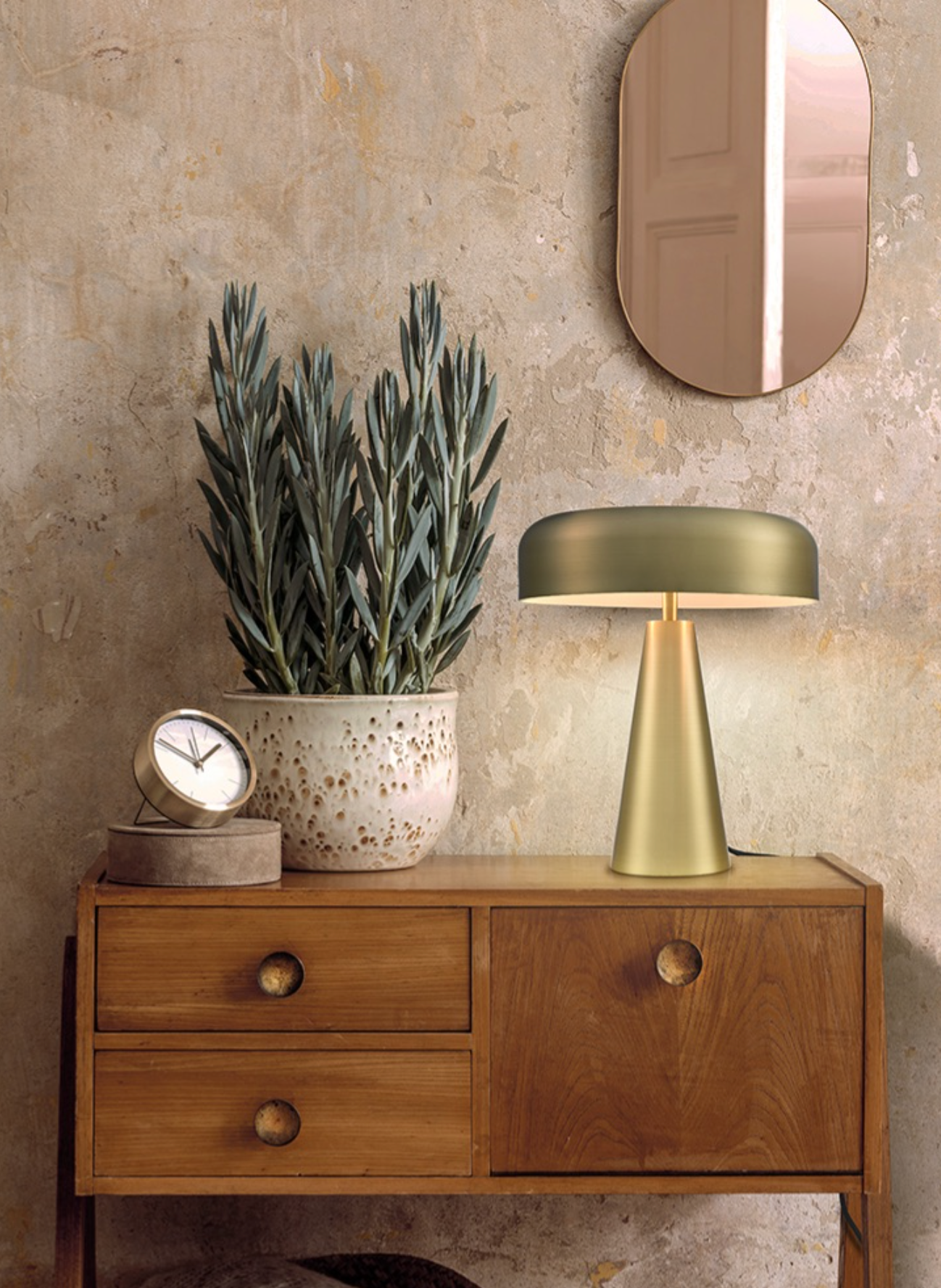 Maso Satin Brass Table Light - ID 13738