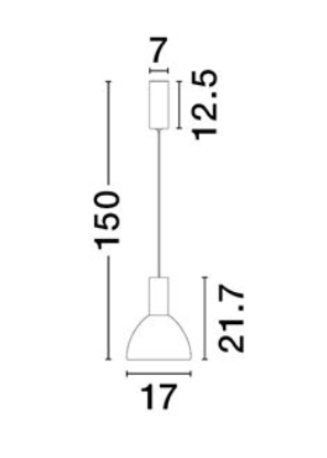 NL Voy Elegant Brass & Smoked Glass Pendant - ID 13761