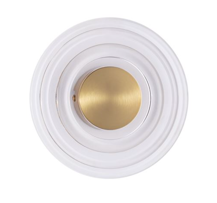 Onriyde Brushed Brass & Ribbed Acrylic Disc Wall Light - ID 13620