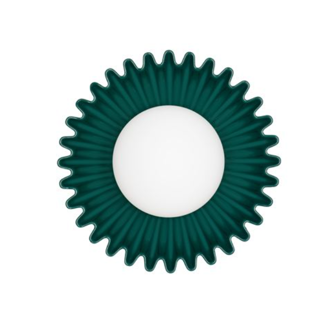 Petelle Green Ceramic & Opal Glass Wall Or Ceiling Light - ID 13771