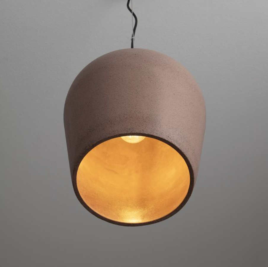 NL Oimo Red Sandstone Large Concrete IP55 Outdoor Pendant - ID 13775
