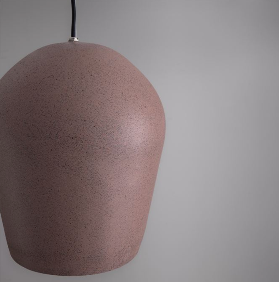 NL Oimo Red Sandstone Large Concrete IP55 Outdoor Pendant - ID 13775