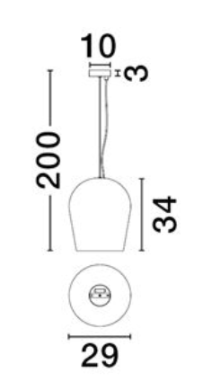 NL Oimo Red Sandstone Large Concrete IP55 Outdoor Pendant - ID 13775