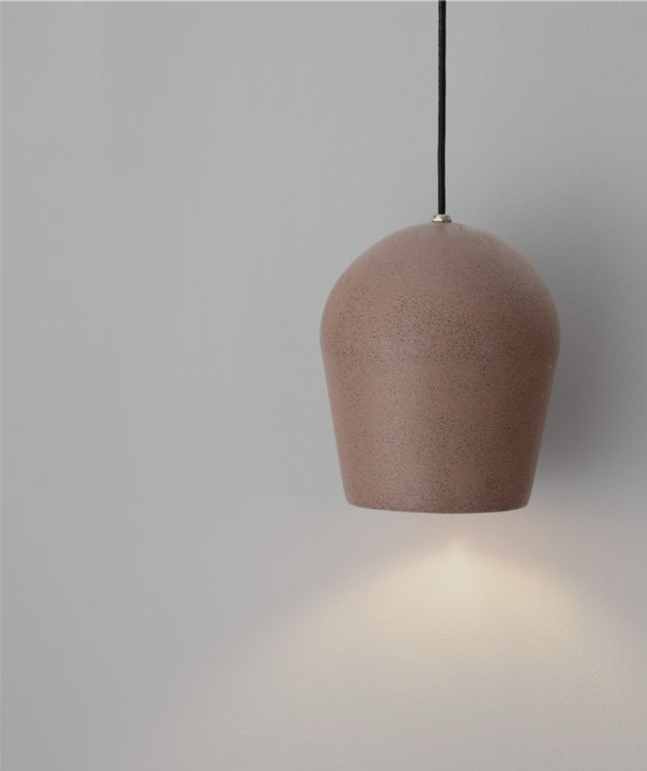 NL Oimo Red Sandstone Small Concrete IP55 Outdoor Pendant - ID 13776