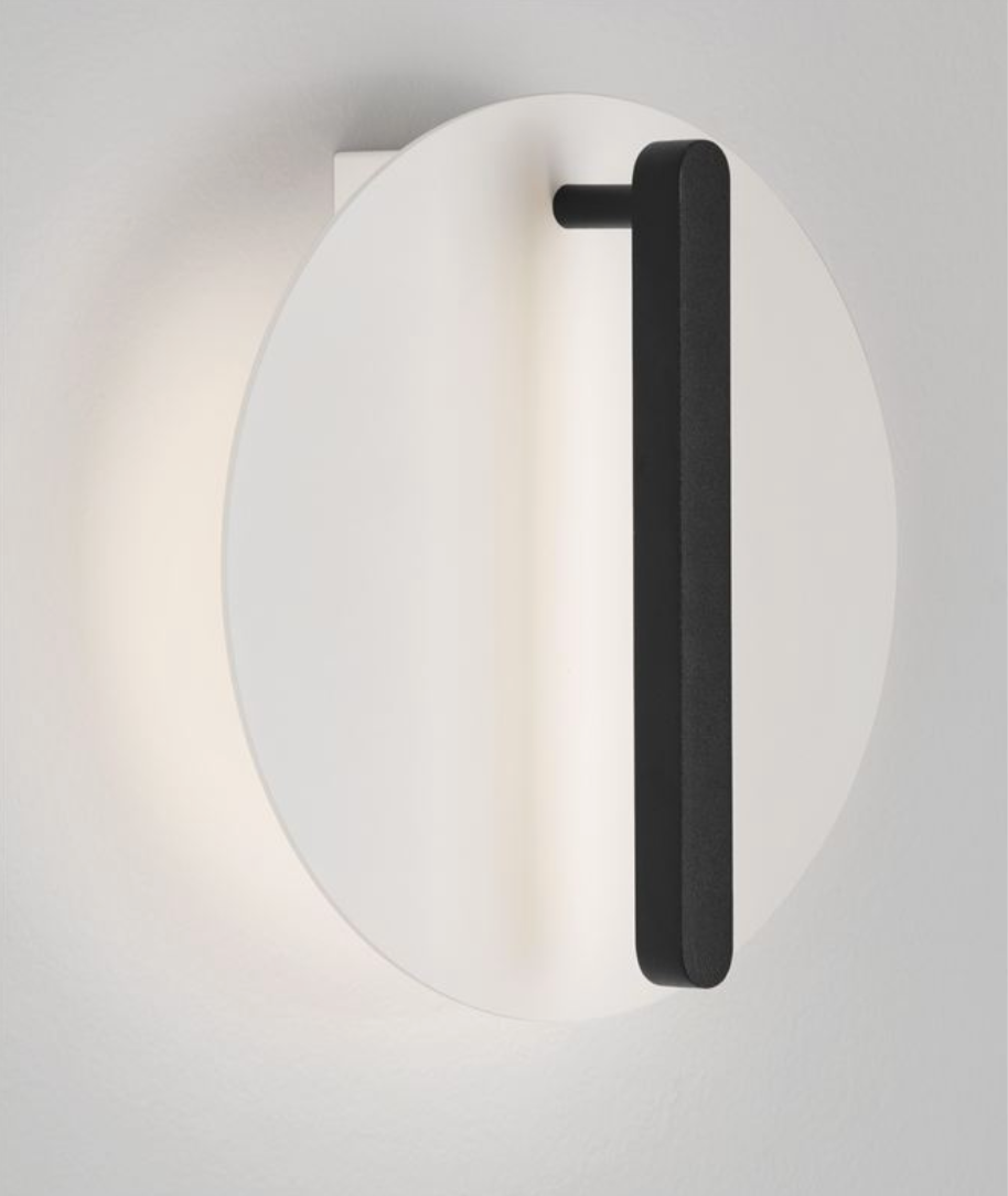 NL Nilu Sand Black & White Disc Wall Light Small - ID 13797
