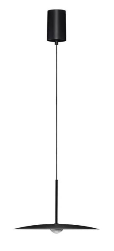 NL Mila Matt Black Disc Pendant - ID 13800