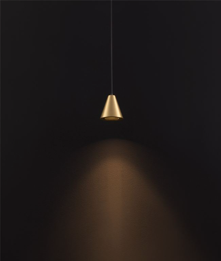 NL Irmo Matt Gold Small Conical Pendant - ID 13801