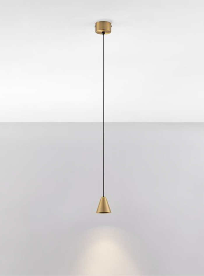 NL Irmo Matt Gold Small Conical Pendant - ID 13801