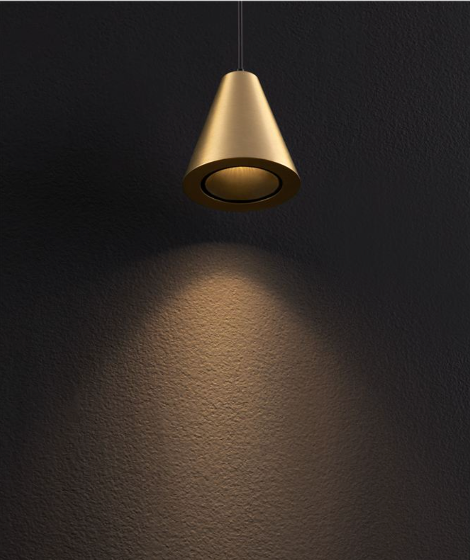 NL Irmo Matt Gold Small Conical Pendant - ID 13801