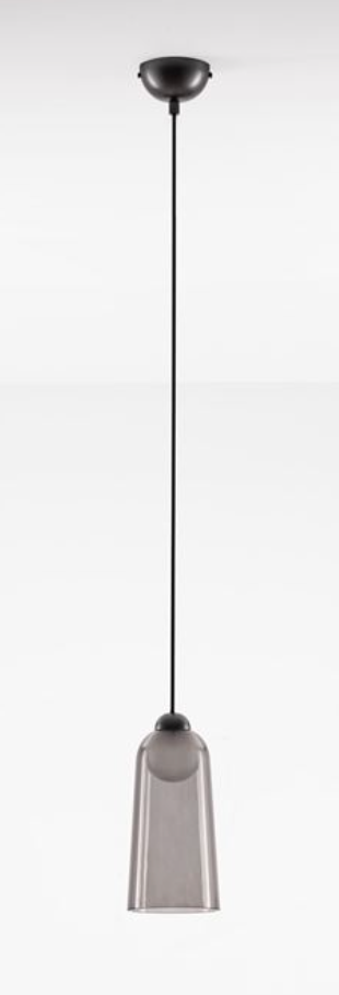 Dioni Smoked & Black Metal Single Slim Pendant - ID 13810