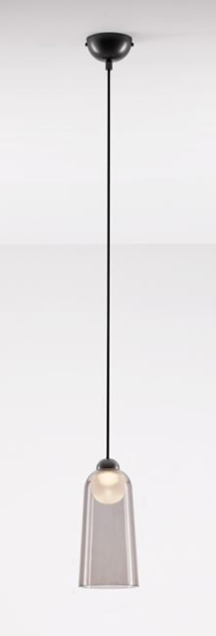 Dioni Smoked & Black Metal Single Slim Pendant - ID 13810