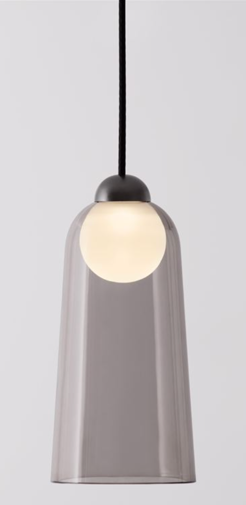 Dioni Smoked & Black Metal Single Slim Pendant - ID 13810