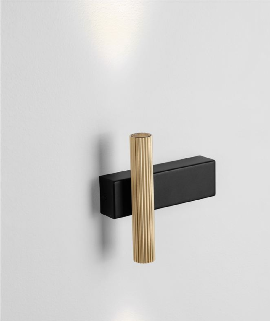 NL Small Black & Gold Up & Down Wall Light - ID 13838