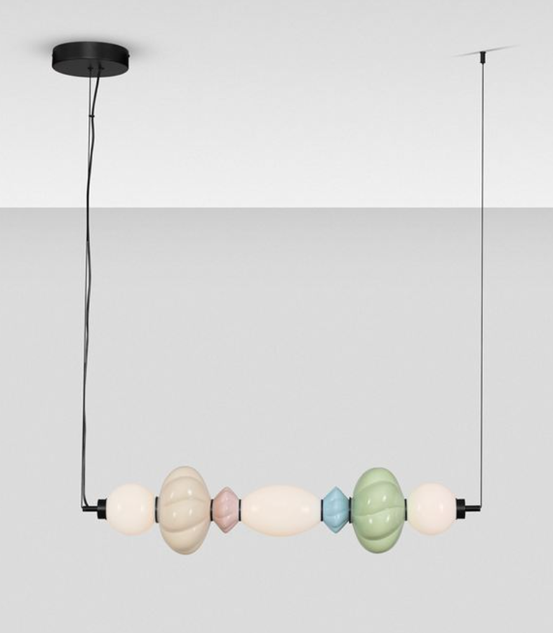 NL Boneta Linear Coloured Glass Pendant - ID 13821