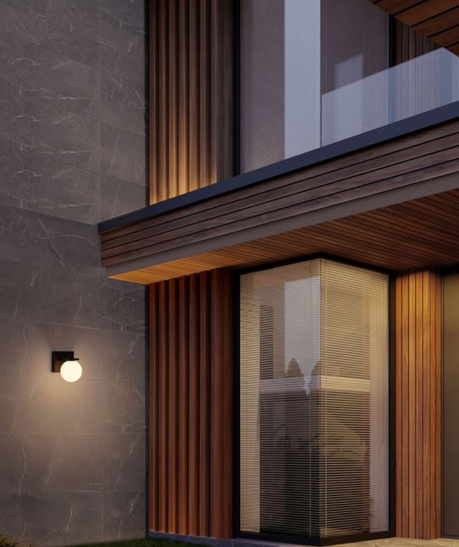 NL Opal Glass Globe & Brown Wall Light - ID 13842