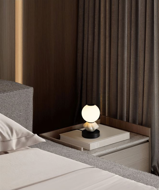 NL Pallin Light Grey Ceramic & Opal Glass Table Light - ID 13854