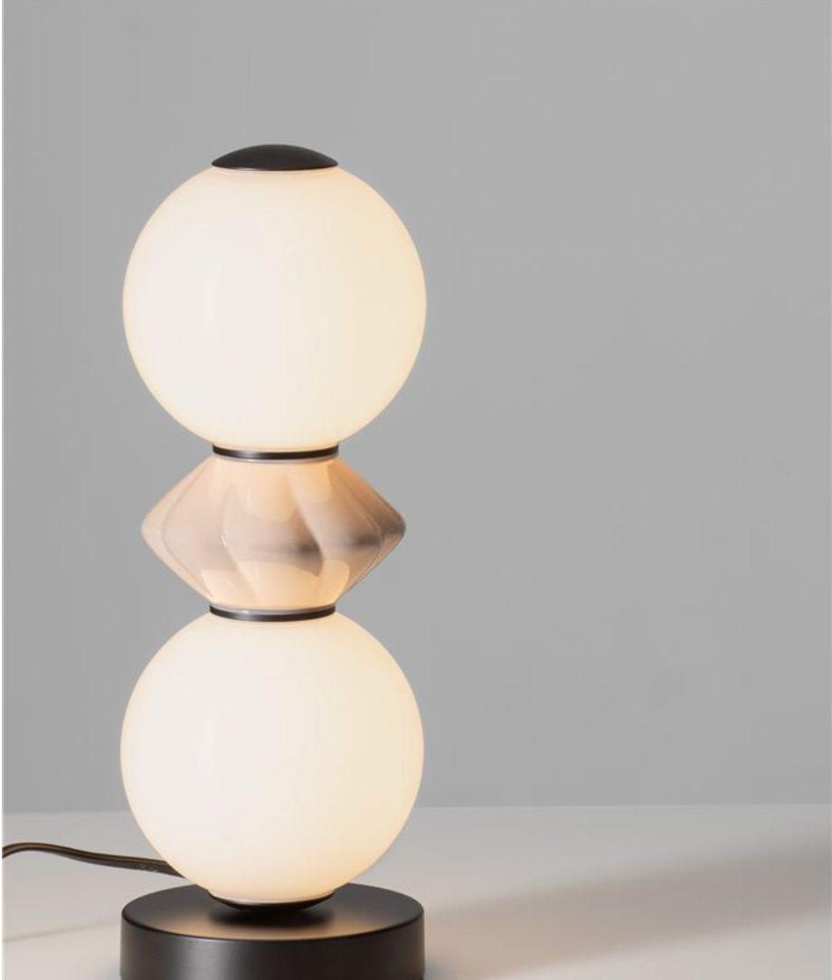 NL Pallin Mocha Ceramic & Opal Glass Tall Table Light - ID 13855