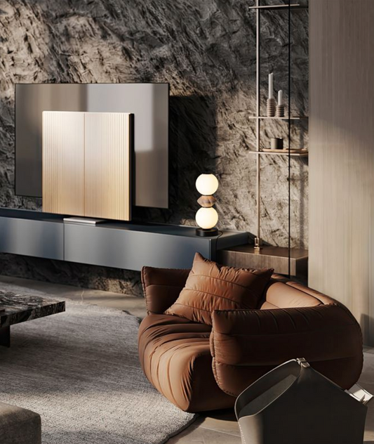 NL Pallin Mocha Ceramic & Opal Glass Tall Table Light - ID 13855