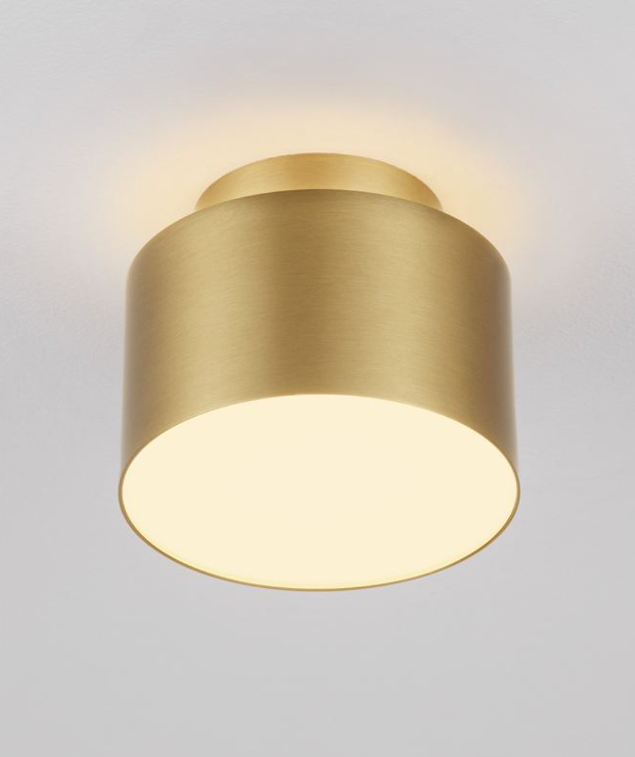 NL Ozeen Semi Flush Ceiling Light Matt Gold ID 13872