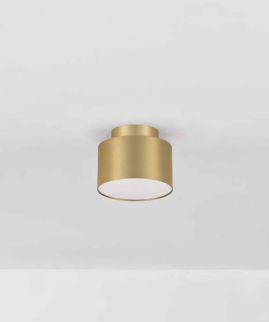 NL Ozeen Semi Flush Ceiling Light Matt Gold ID 13872