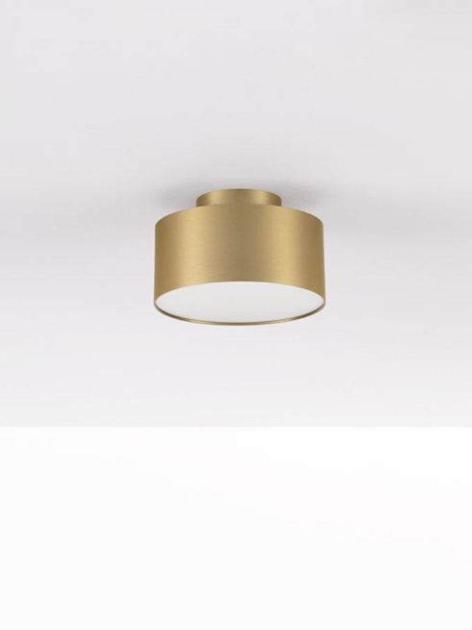 NL Ozeen (14cm) Semi Flush Ceiling Light Matt Gold ID 13874