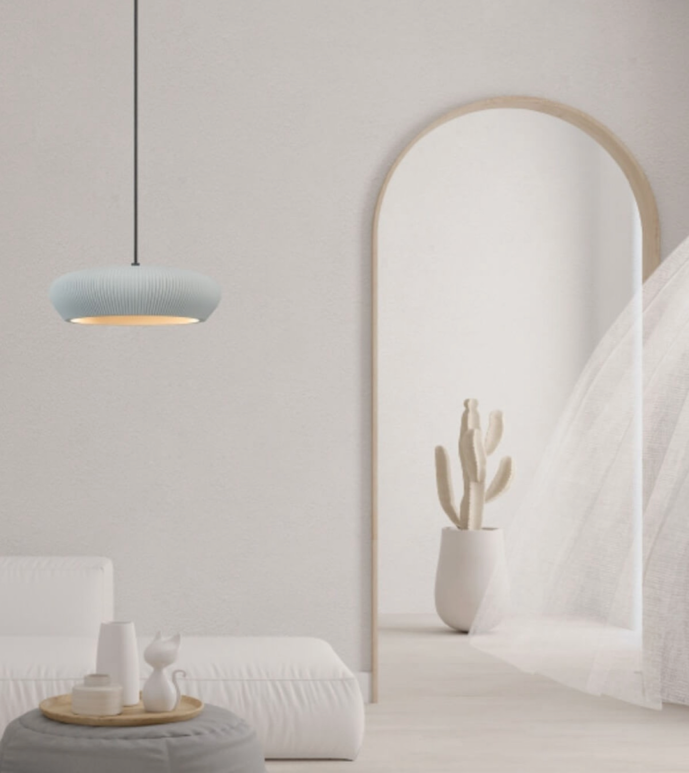 ZAM Grey Clay & Black Pendant - ID 13885