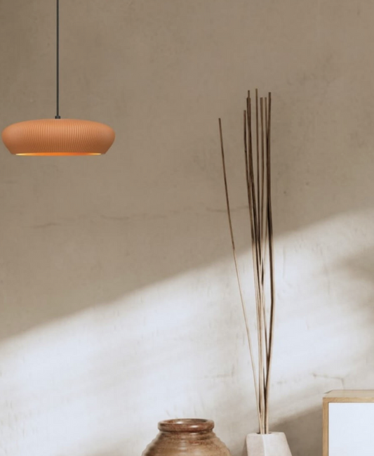 ZAM Terracotta Brown Clay & Black Pendant - ID 13891