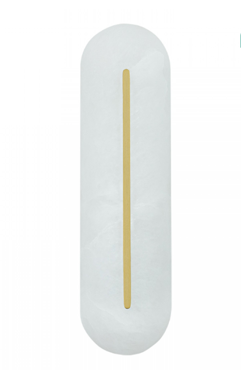 ZAM Alabaster & Satin Brass Wall Light ID 13892